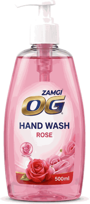 ZAMGI OG Hand Wash Rose, 250ml pink pump bottle